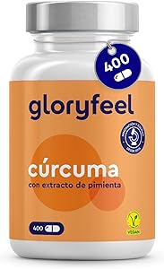 Increíble Cúrcuma Curcumina con Pimienta Negra – 400 cápsulas | 18.89€