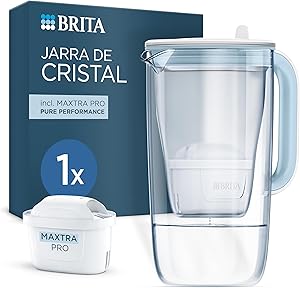 BRITA Jarra de cristal azul incl. 1x filtro MAXTRA PRO All-in-1 Jarra de