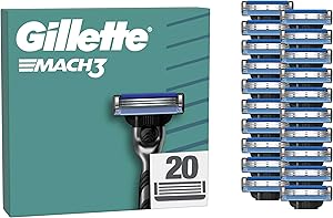 Gillette Mach3 Base Pack de 20 Recambios Para Maquinillas De Afeitar Para