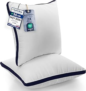 Utopia Bedding Almohadas, 50 x 50 cm Tela de Microfibra con Relleno de