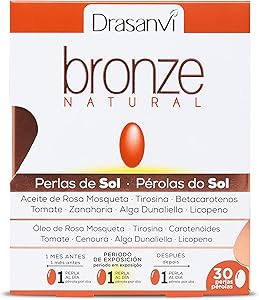 DRASANVI Acelerador de bronceado | Betacarotenos | Protege la Piel de Rayos UVA