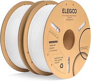 ELEGOO Filamento PLA+ 1.75 2KG Blanco, Filamento PLA Plus para Impresora 3D,