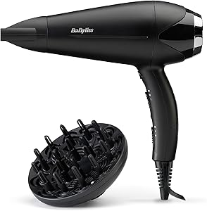 BaByliss Secador de Pelo Turbo Smooth - Secador potente de 2200W, Difusor