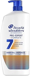 H&S Pro-Expert 7 Champú Anticaspa Anticaída 800ml con Cafeína, Combate 7
