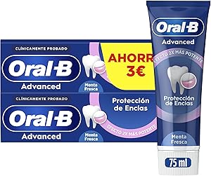 Oral-B Advanced Protección De Encías Pasta De Dientes Con Flúor, Pack 2 x 75