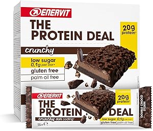 Enervit The Protein Deal Crunchy Double Choco Storm, Barritas Proteicas, Sabor