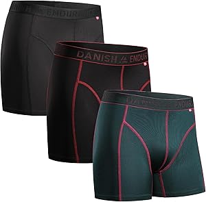 Danish Endurance Men's Sports Trunks 3-Pack Extra Long Ropa Interior de Hombres