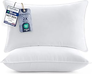 Utopia Bedding Almohadas, 50 x 70 cm Almohadas de Primera, Fibra Hueca Virgen