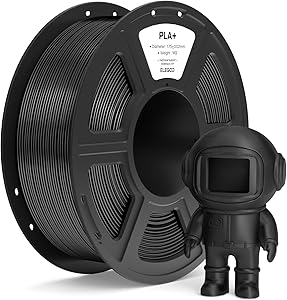 ELEGOO Filamento PLA+ 1.75 1KG Negro, Filamento PLA Plus para Impresora 3D,
