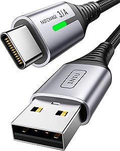 INIU Cable USB A USB C, QC 3,0 y 3,1A Cable USB C Carga Rapida, Aleación