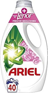 Ariel Detergente Lavadora Liquido, 40 Lavados, Jabon Frescor Sensaciones,