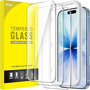 JETech Protector Pantalla para iPhone 17 6,3 Pulgadas, Cristal Vidrio Templado