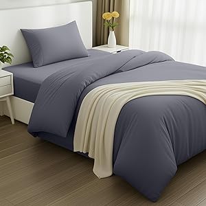 Utopia Bedding - Funda nordica Cama 90, Sabana Bajera 90x190 y Funda Almohada -