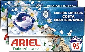 Ariel Todo en 1 PODS Brisa Marina Y Jazmín, Detergente Líquido Para Lavadora en