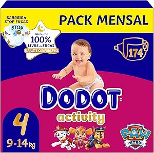 Dodot Pañales Bebé Activity, Talla 4,174 Pañales, Hasta 12h de Protección