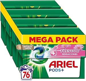 ARIEL PODS Todo en 1 Detergente Lavadora Liquido en Capsulas/Pastillas, 76