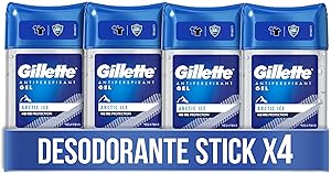 Gillette Clear Gel Desodorante Y Antitranspirante Artic Ice Para Hombre, 4x70 ml