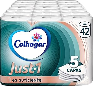 Colhogar Just 1 x42 - Papel Higiénico Extra Absorbente - Paquete con 6 Rollos -