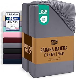 5 Razones para elegir Utopia Bedding Juego 2 Sábanas 135x190 | -30%