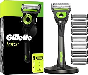 GilletteLabs Maquinilla De Afeitar Neon Night Edition Con Recambios, 1 Mango