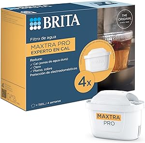 BRITA Cartucho de filtro de agua MAXTRA PRO Experto en Cal pack 4 | Recambio