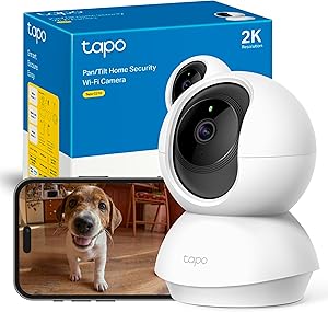 Tapo C210 - Cámara IP WiFi 360° Cámara de Vigilancia 2K,Visión Nocturna Admite