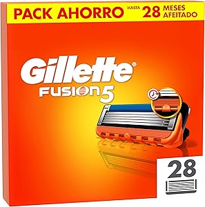 Gillette Fusion5 Pack de 28 Recambios Para Maquinillas De Afeitar, Cuchillas De