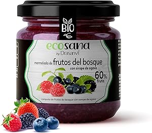 MERMELADA EXTRA FRUTOS BOSQUE CON AGAVE SIROPE BIO 260G ECOSANA