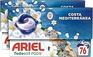 Ariel Todo en 1 PODS Brisa Marina Y Jazmín, Detergente Líquido Para Lavadora en