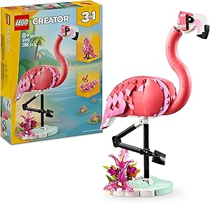 LEGO Creator 3 en 1 Fauna Salvaje: Flamenco Rosa de Juguete - Transformable en