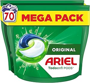 Ariel PODs Todo en 1, Detergente Líquido En Cápsulas Original Cápsulas, 70