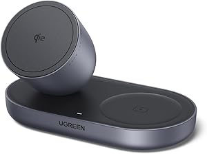 UGREEN Zapix Cargador Inalámbrico iPhone Certificación Qi2 15W Base Carga sem