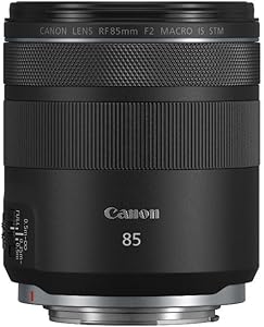 Canon Objetivo Canon RF 85 mm F2 Macro IS STM - Lente estándar Ideal para Retrato, Bokeh y Foto Detalle Incluso con Poca luz, Ligero, Estabilizador óptico 5 Pasos, Compatible con Sistema EOS R, Negro | ¡Chollo -25%! De 749.99€ a solo 559.00€