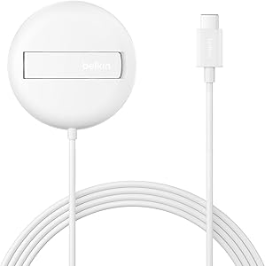 Belkin Cargador Inalámbrico Compatible con MagSafe, Base de Carga Magnética