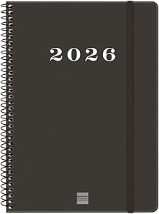 Finocam - Agenda Espiral 2026 Semana Vista Horizontal | Enero - Diciembre |