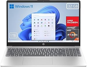 HP 15-fc0243ns - Ordenador portátil de 15.6" FHD Plata y Azul - Teclado QWERTY