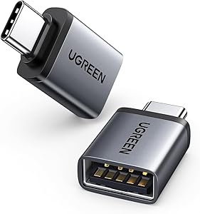 UGREEN Adaptador USB a Tipo C 3.2 10Gbs 2 Piezas Macho a Hembra Conversor USB C