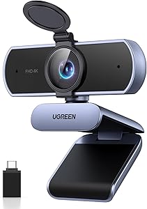 UGREEN Webcam 4K 30FPS Ultra HD USB Webcam Enfoque Automático Plug and Play