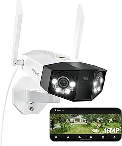 Reolink 16MP Camara Vigilancia WiFi Exterior con Doble Lente, Vista Panorámica de 180°, Trayectoria, Detección Inteligente, Wi-Fi 6 de 2,4/5GHz, Foco de Visión Nocturna, Grabación 24/7, Duo 3 WiFi, ¡Descubre el secreto del 21% de DTO! 1 Reolink 16MP Camara Vigilancia WiFi Exterior con Doble Lente, Vista Panorámica de 180°, Trayectoria, Detección Inteligente, Wi-Fi 6 de 2,4/5GHz, Foco de Visión Nocturna, Grabación 24/7, Duo 3 WiFi, ¡Descubre el secreto del 21% de DTO!