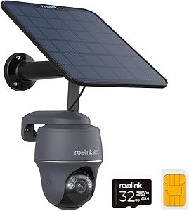 Reolink 3G/4G LTE Camara Vigilancia Exterior Solar, 4K 8MP Cámara Seguridad