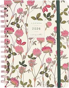 Finocam - Agenda 2026 Semana Vista Horizontal | Enero - Diciembre (12 meses) | Agenda Anual 2026 con goma elástica | Espiral Doble Tapa Dura Moniquilla - Amapola - Catalán: ¡Descuento del 35%! De 15.50€ a solo 10.07€