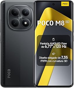 XIAOMI POCO M8 5G - Smartphone de 8+256GB, Pantalla de 6,77" 120Hz Flow AMOLED,