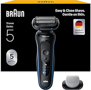 Braun Afeitadora Eléctrica Hombre Series 5, Máquina De Afeitar Barba En Seco Y
