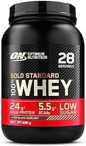 Optimum Nutrition Gold Standard 100% Whey, Proteína en Polvo, Sabor Chocolate y