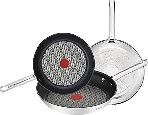 Tefal Duetto - Juego de Sartenes de 20/24/28 cm, Apto inducción, antiadherente,