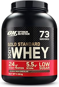 Optimum Nutrition Gold Standard 100% Whey, Proteína en Polvo, Sabor Doble