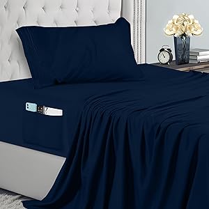 Utopia Bedding Juego de Sabanas 3 Piezas 90x190 - Microfibra De Poliéster,