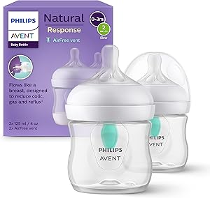 Philips Avent Biberón Natural Response: 2 biberones de 125 ml con sistema