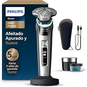 Philips i9000 Prestige, Afeitadora Eléctrica Hombre, Máquina de Afeitar Barba en Seco y Húmedo, Tecnología SkinIQ, Chollo 50% - 199.99€ 1 Philips i9000 Prestige, Afeitadora Eléctrica Hombre, Máquina de Afeitar Barba en Seco y Húmedo, Tecnología SkinIQ, Chollo 50% - 199.99€