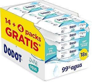 Dodot Toallitas Pure Aqua Para Bebé, 864 Toallitas, Ayuda A Restaurar El PH